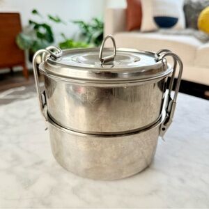 Two-Tier Insulated Tiffin Box with Thermally Insulated Bag